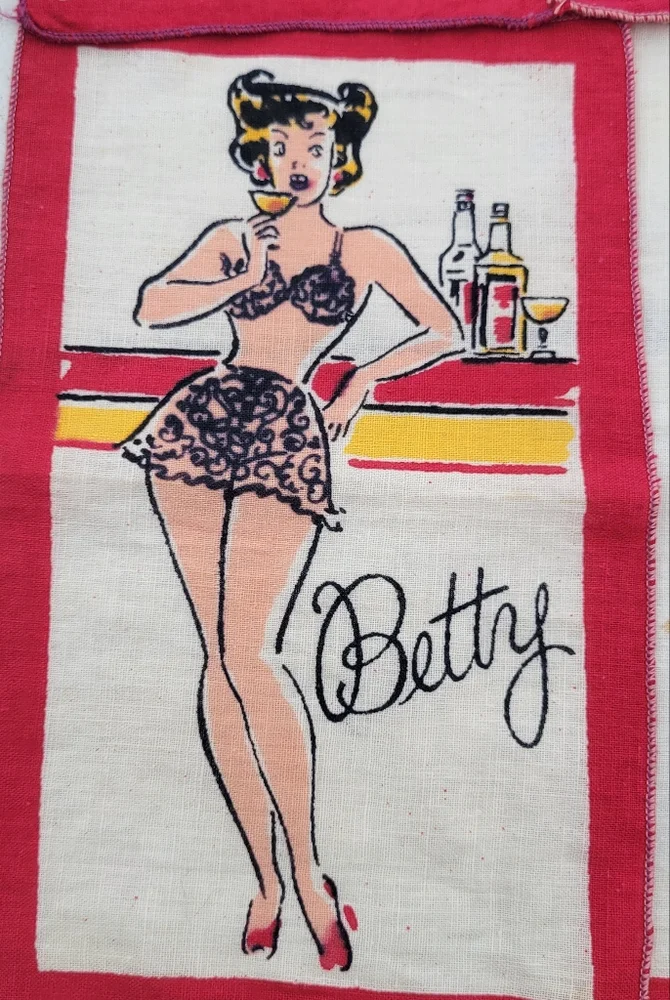 Vintage Pin-Up Girl Cocktail Napkins by Dewan 